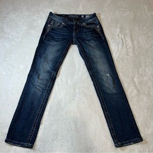 Miss Me Deep Indigo Cropped Jeans